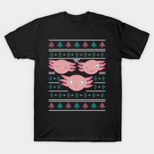 Cute Axolotl Ugly Christmas Sweater T-Shirt